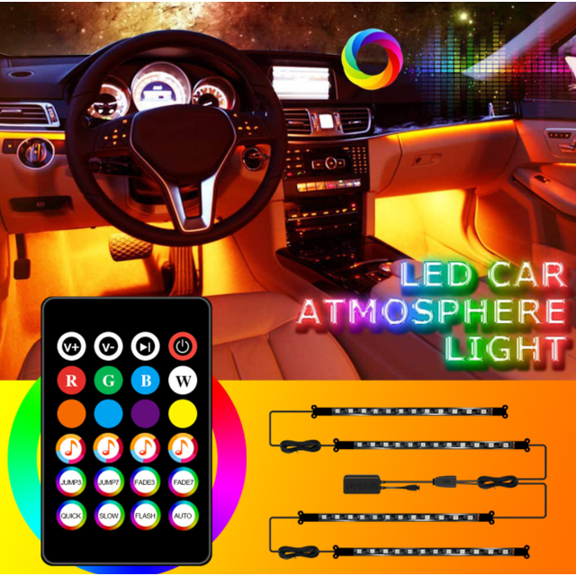 Bluetooth Atmósfera Luz USB Pie Plantilla Atmósfera Luz Música Vuelo LED Barra de luz Bienvenido APP Control LingWen 8390605162602