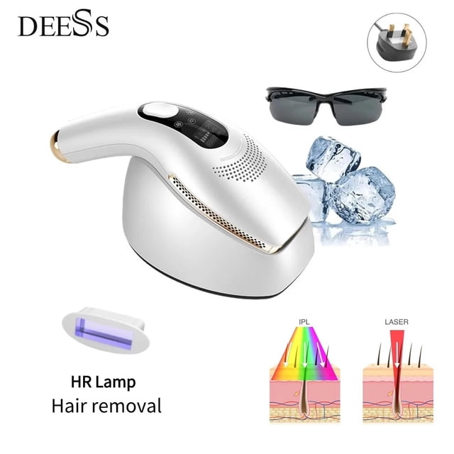 DEESS GP590 Plus enfriamiento por hielo indoloro IPL E-light OPT láser depilación dispositivo de belleza Flash ilimitado para cara cuerpo Bikini