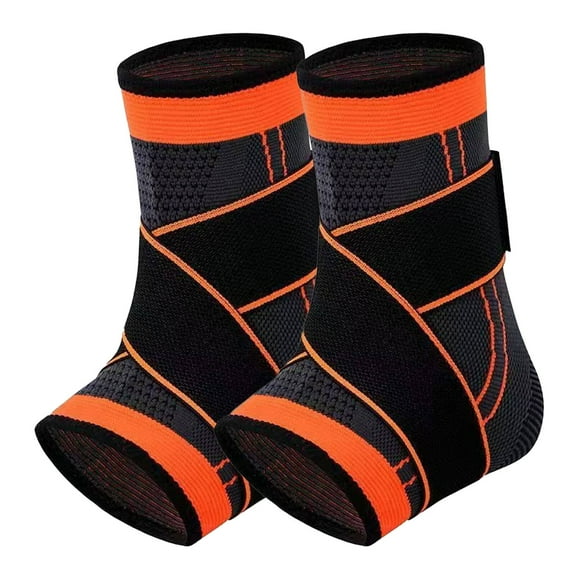 BESTSKY 2Pcs Ankle Brace,Stabilizing Neuropathy Socks,Lightweight Mobility Ankle Sleeve,Orang,M