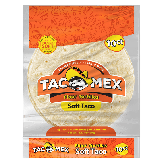 TacoMex Soft Taco 10 Count, 14.82 oz
