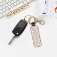 thumbnail image 5 of Wukai White Goose Print Leather Car Keychain, Universal Key Fob Keychain, Leather Key Chain Holder for Men and Women,360 Degree Rotatable, 5 of 5