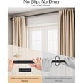 thumbnail image 4 of Extra Long Tension Curtain Rod No Drill by , 82–123 Inch Heavy Duty Tension Rod with Lock-In Stability, Spring-Loaded Non-Slip Secure Hold for Shower, Window, Patio, 1.26'' Diameter, Black, 4 of 15