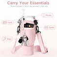 thumbnail image 2 of Lomyolo Water Bottle Carrier Bag for 40oz Tumbler - Neoprene Gym Bottle Holder Pouch with Adjustable Strap, Phone Pocket, Water Bottle Pouch Sleeve Accessories for Fitness, Hiking,Sports,Outdoors, 2 of 7