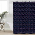 thumbnail image 2 of Small Stall Shower Curtain 36x78 Inch Narrow Half Size Blue Christmas Bath Curtains Bathroom Decor Black Red Xmas Christmas Waterproof Fabric Shower Curtain Set with Hooks 36 Inch, 2 of 6