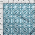 thumbnail image 3 of oneOone Viscose Jersey Teal Green Fabric Ikat Sewing Fabric By The Yard Printed Diy Clothing Sewing Supplies 60 Inch Wide, 3 of 4