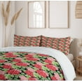 thumbnail image 6 of Ambesonne Geraniums Duvet Cover Sets, Victorian Flowers Leaves, 2-King, Black and Multicolor, 6 of 7