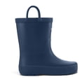 thumbnail image 3 of Kushyshoo Kids Rain Boots for Girls Waterproof Navy Matte Rubber with Easy-On Handles Size 3, 3 of 5