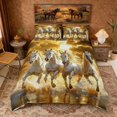 thumbnail image 2 of Erosebridal Galloping Horses Queen Duvet Cover Set, Farmhouse Animal Bedding, Reversible 3pcs 1 Duvet Cover and 2 Pillowcases (No Comforter), 2 of 6