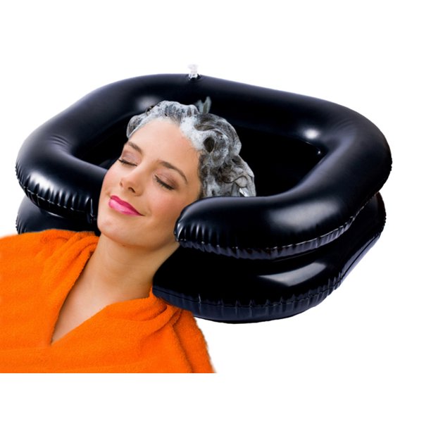 Inflatable Shampoo Basin for Bedside, Shampoo Tub for Locs, Portable