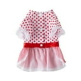 thumbnail image 1 of Pet Tulle Dress - Round Neck - Mesh Stitching - Lace Cuffs - Polka Dot Printing - Pet Cat Dog Princess Dress - Daily Wear, 1 of 8