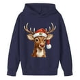 thumbnail image 4 of Sudaderas con capucha para niños y niñas, sudaderas casuales de manga larga, lindas sudaderas de gran tamaño con bolsillo de polar, chaquetas para niñas, 4 of 4