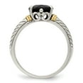 thumbnail image 4 of Auriga Fine Jewelry 925 Sterling Silver and Gold Garnet Solitaire Ring Size 6 for Women, 4 of 6