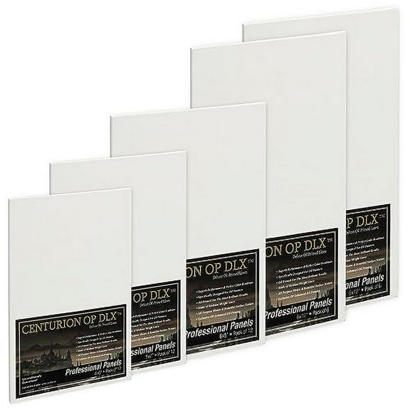 Centurion Deluxe Professional Oil Primed Linen Canvas Bundles - Includes 48 Small Size Canvas Panels for Artists, Students, Classrooms & More - Small (48 Panels)