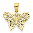 thumbnail image 1 of 10K Yellow Gold Diamond Cut Butterfly Charm, 1 of 2