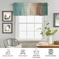 thumbnail image 5 of Kitchen Valances for Window, Gradient Green Brown Light Filtering Rod Pocket Valance Curtain, Modern Minimalist Style Short Curtains Window Topper for Bedroom Bathroom Living Room 42x12in, 5 of 9