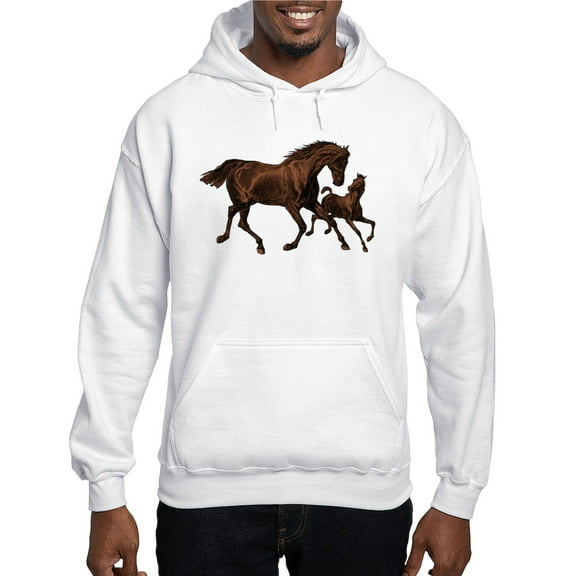 CafePress - Chestnut Mare And Foal Hooded Sweatshirt - Pullover Hoodie, Hooded Sweatshirt