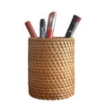 thumbnail image 1 of Handmade makeup brush holder，Pencil Holder for desk, Rattan Pen Cup(Cylinder), 1 of 3