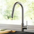 thumbnail image 3 of Kraus Oletto Contemporary Pull-Down Single Handle Kitchen Faucet in Spot Free Stainless Steel, 3 of 15