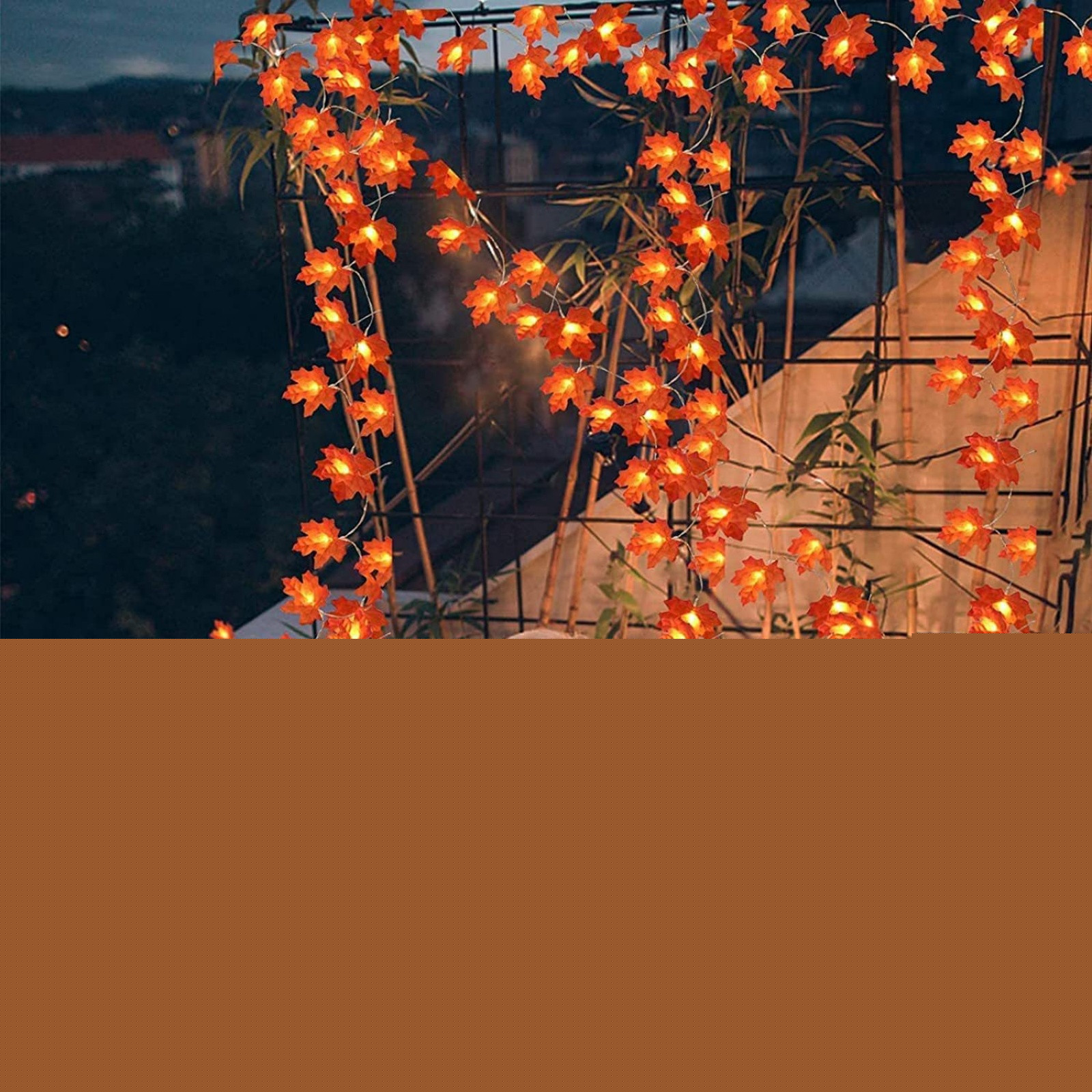 thumbnail image 6 of XEOVHV Fall Decor, Lighted Fall Garland, Total 9.8ft 20 LED Thanksgiving Decorations Halloween String Lights, Friendsgiving Gift Thanksgiving Decor for Home Holiday Autumn Garland Indoor, 6 of 9