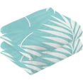 thumbnail image 2 of Dreamtimes 16x28 Inch Face Hand Towel Set Tropical Palm Leaf Mint Green Cotton Washcloths, Quick-Dry Highly Absorbent Bath Towels 2 Pcs for Bathroom Ktichen Travel SPA Gym, 2 of 7