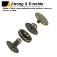 thumbnail image 4 of Uxcell 30Set Presilla de Botón de 10mm, Cierre de Metal para Cuero, Bronce, 4 of 7