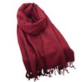 thumbnail image 5 of Splozh Scarf for Women,Soft Autumn and Winter Women's Solid Color Scarf Medium To Long Warm and Sweet Tassel Scarf Wine,One Size, 5 of 6