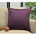 thumbnail image 2 of Aiking Home Solid Faux Silk Decorative Throw Pillow COVER 18 by 18 - Eggplant, 2 of 3