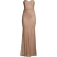 thumbnail image 1 of DONNA KARAN NEW YORK Womens Fishnet Embellished Maxi Dress, medbrown, 2, 1 of 1