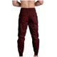 thumbnail image 3 of Pantalones cargo de algodón para hombre, de longitud completa, informales, de color liso, con bolsillos y cintura elástica, con cremallera en la pierna, 3 of 3