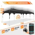 thumbnail image 5 of COBIZI 10'x30' Pop up Canopy with Sidewalls & Sandbags Outdoor Commercial Portable Canopy Tent Air Vent EZ Pop up Canopy Wedding Tent Camping Gazebo with Rolling Storage Bag, 5 of 10