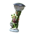 thumbnail image 4 of colaxi Frog Statue Solar Light Yard Decoration Unique Waterproof Funny Ornament Figurine Garden Decor for Patio Outside Lawn Yard Carrying bucket Frog, 4 of 9