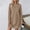 Beige, variant on Ygbgbb Women's Solid Textured Long Sleeve Crew Neck Short Dress, Loose Fit Casual Tunic Dress for Daily Wear and Outdoor Activities Green S