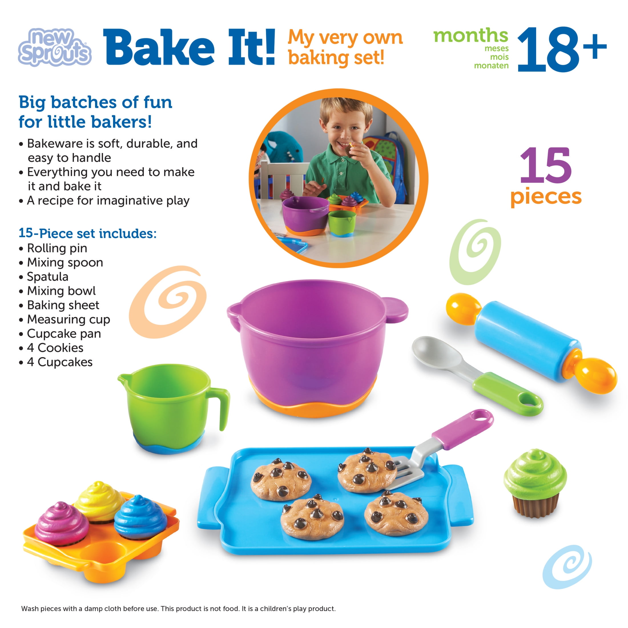 Learning Resources New Sprouts Bake It!, Play Food, Ages 18 Months +