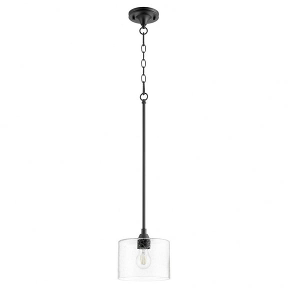 Quorum Lighting Dakota 1-Light Pendant, Noir, Glass, 8W, 7.5H