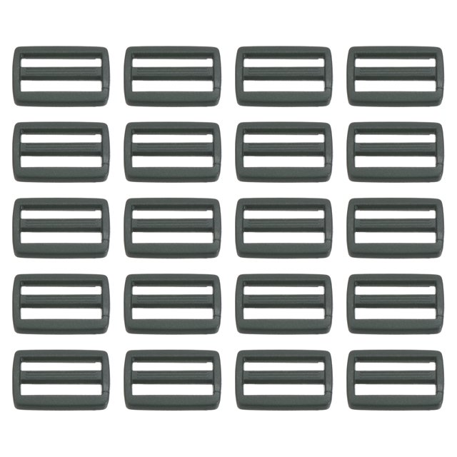 Unique Bargains 5/8 Inch Tri-Glide Slide Buckles Webbing Strap Fastener, Sea Green, 100 Pack