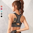thumbnail image 4 of Chaleco deportivo de talla grande con huecos, ropa interior de verano para yoga, correr, pecho pequeño, sujetador deportivo de alta resistencia a prueba de golpes, 4 of 5