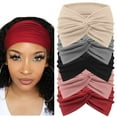 thumbnail image 6 of Wide-Brimmed Sports Headband, Sweat-Absorbing Headband, Foldable Non-Slip Elastic Hairband with Color Block Geometric Patterns, Breathable Lightweight and Comfortable for Workout and Daily Use, 6 of 7