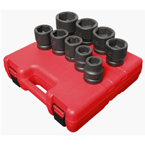 Sunex 5699 9-Piece 1" Drive Standard Fractional SAE Jumbo Impact Socket Set