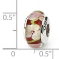 thumbnail image 4 of Reflection Beads Sterling Silver Reflections Red Floral Hand-blown Glass Bead, 4 of 4