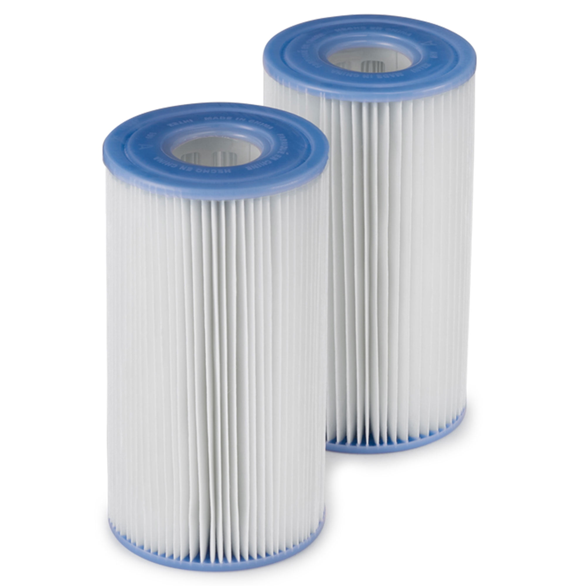 Intex 530 GPH Above Ground Pool Filter Pump with A/C Filter Cartridge, Easy Installation (2 Pack)