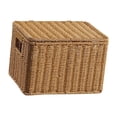 thumbnail image 2 of Cesta de pan Cesta organizadora con tapa Cesta de almacenamiento de artículos diversos Cesta de almacenamiento decorativa para el hogar Baño Revistas 27 cm x 215 cm x 18 cm, 2 of 9