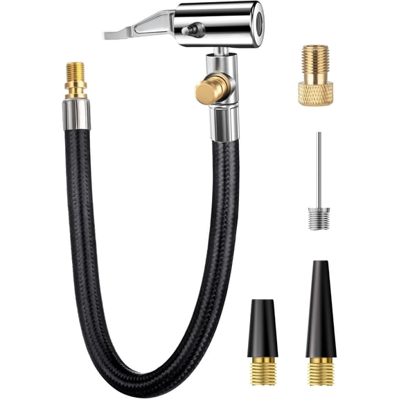 Quick Connect Tire Chuck Hose Adapter, Presta Valve Air Pump Needle Set for Air Compressor