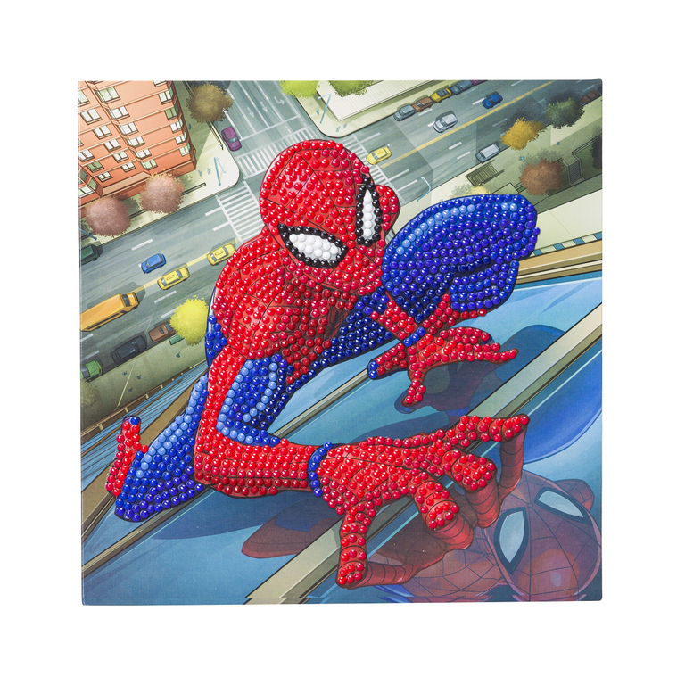 Spiderman Crystal Art Canvas Kit - Craft & Hobbies from Crafty Arts UK