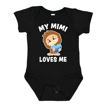 

Inktastic Cute Bigfoot My Mimi Loves Me Gift Baby Boy Bodysuit