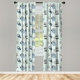 thumbnail image 3 of Ambesonne Panda Curtains, Pastel Animal in Space, Pair of 28"x84", Multicolor, 3 of 5