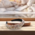 thumbnail image 4 of Biezeib Women Hand Knit Beaded Headband Wide Hair Band Accessories Washing Face Hair Hoop Gifts, 4 of 7