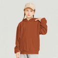 thumbnail image 3 of Bnwani Hoodies for Girls Long Sleeve Oversized Fleece Sweatshirt Cute Plain Tops Pullover Size 7-8, 3 of 8
