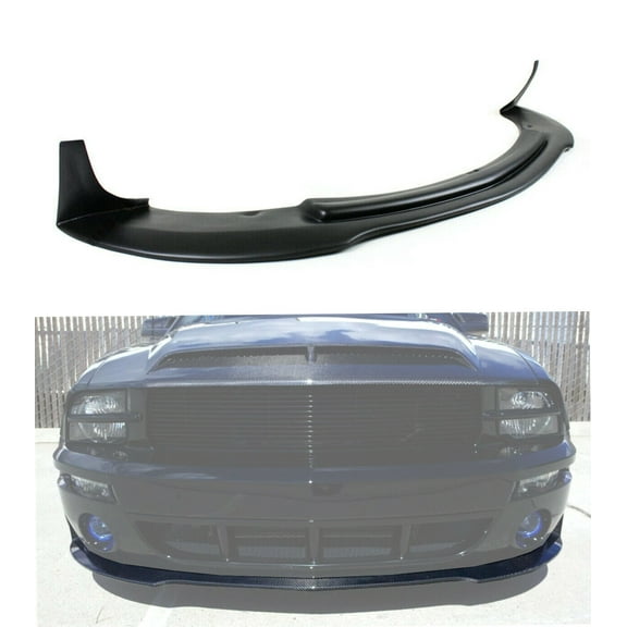 Fits 05-09 Ford Mustang V8 CV3 Front Bumper Chin Lip Spoiler Splitter-Matted Bk