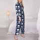 thumbnail image 3 of Balery white arrow Skull Conjunto de Pijama con Estampado para Mujer, Conjunto de Dos Piezas con Manga Larga, Ropa de Dormir Suave con Bolsillos, Pijamas Cómodos-Medium, 3 of 7
