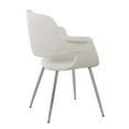 thumbnail image 4 of LumiSource Chrome Metal, Cream Velvet Vintage Flair Chair - Set of 2, 4 of 4